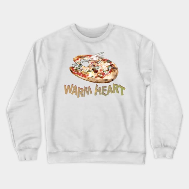 Warm Heart Crewneck Sweatshirt by nainnarart